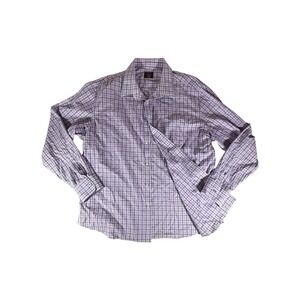 Untuckit Shirt Adult 2XL Pink Tartan Plaid Casual Button Down Long Sleeve Mens
